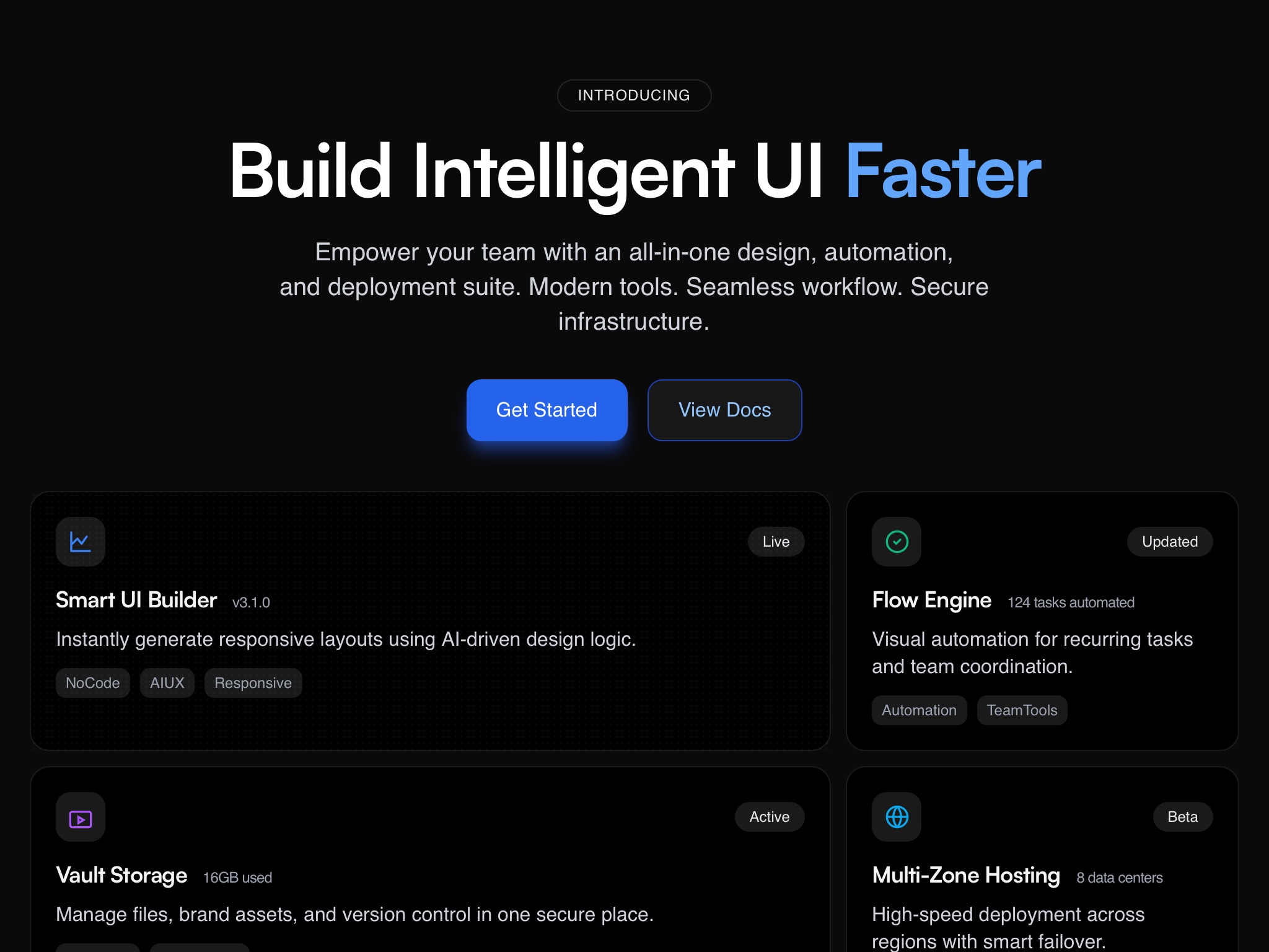 Preview for Intelligent UI Builder with Features
