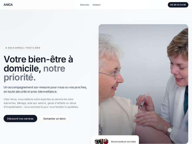 Preview for Home Care Services Landing Page Template