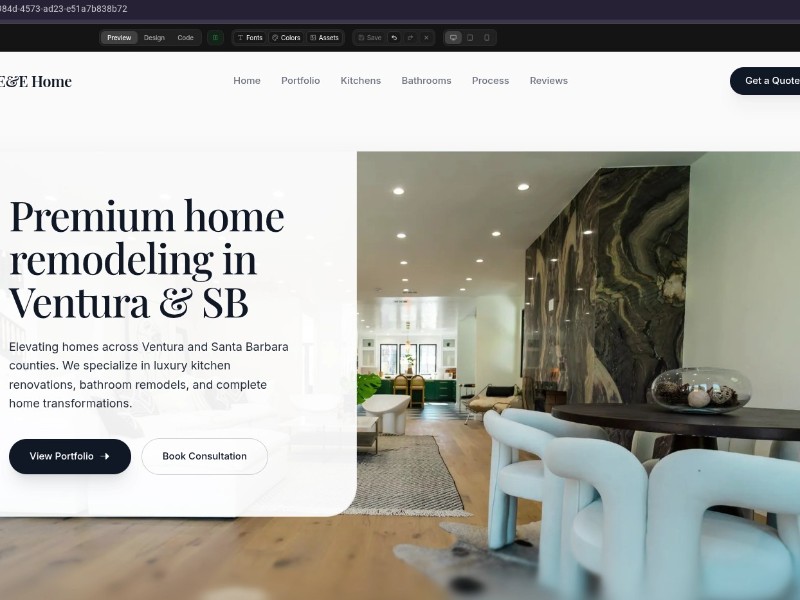 Preview for Home Remodeling Landing Page Template