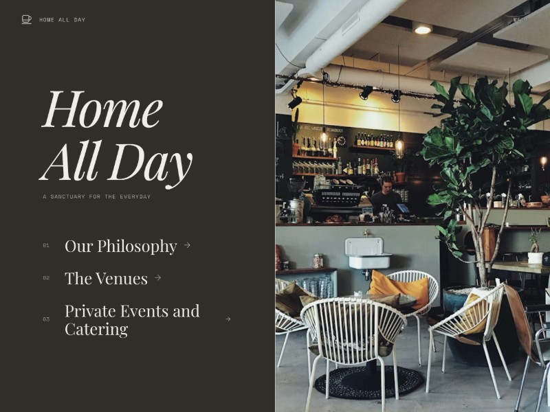 Preview for Hospitality Venue Landing Page Template