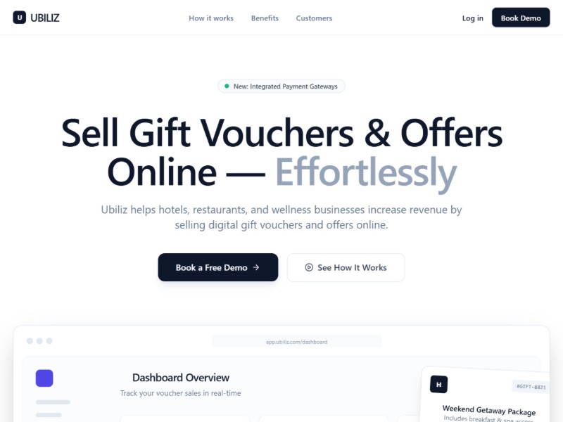 Preview for Hospitality Gift Voucher Landing Page Template