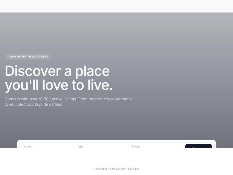 Preview for Modern Real Estate Landing Page Template
