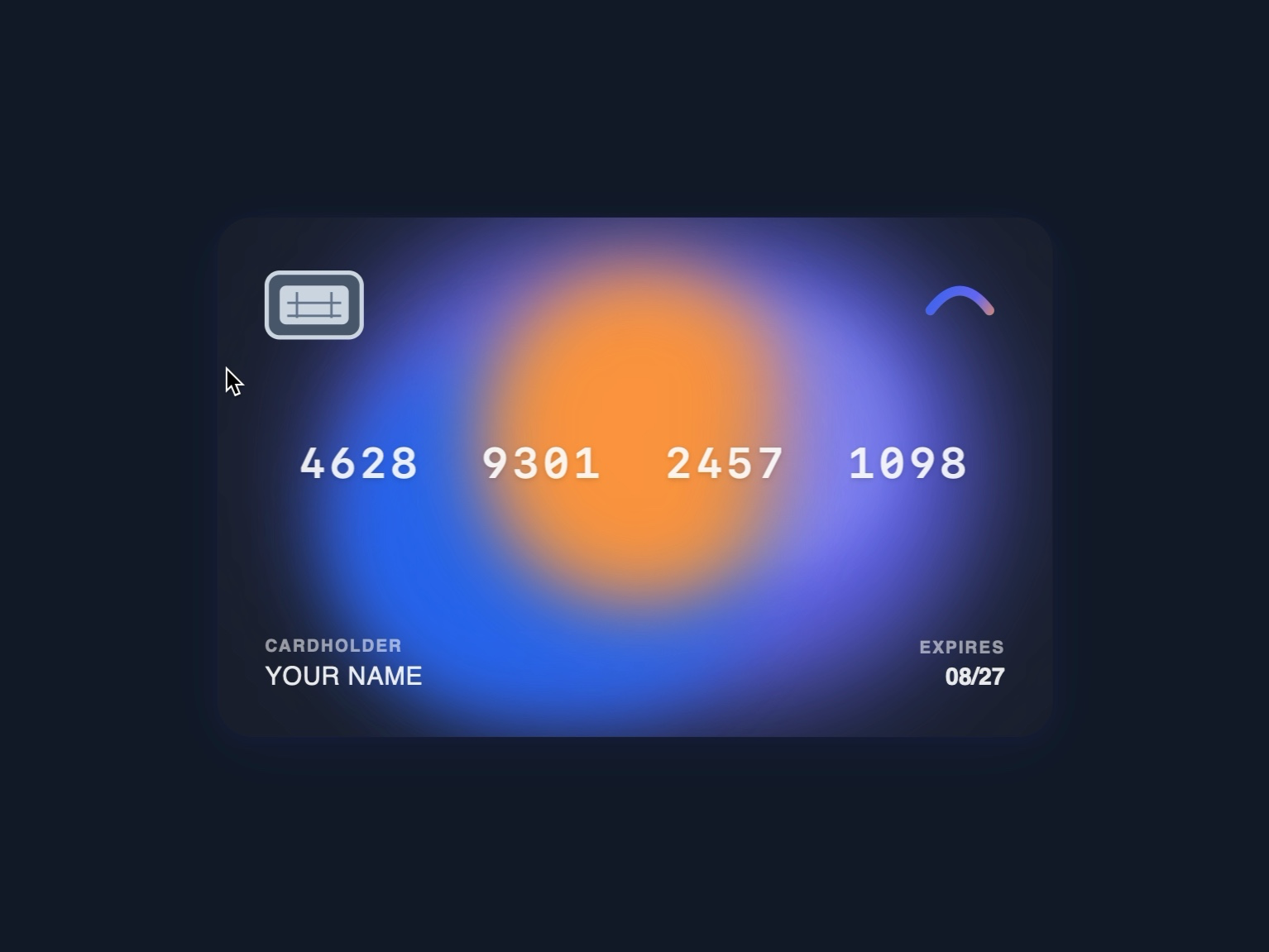 Preview for Credit Card UI with Animated Mesh