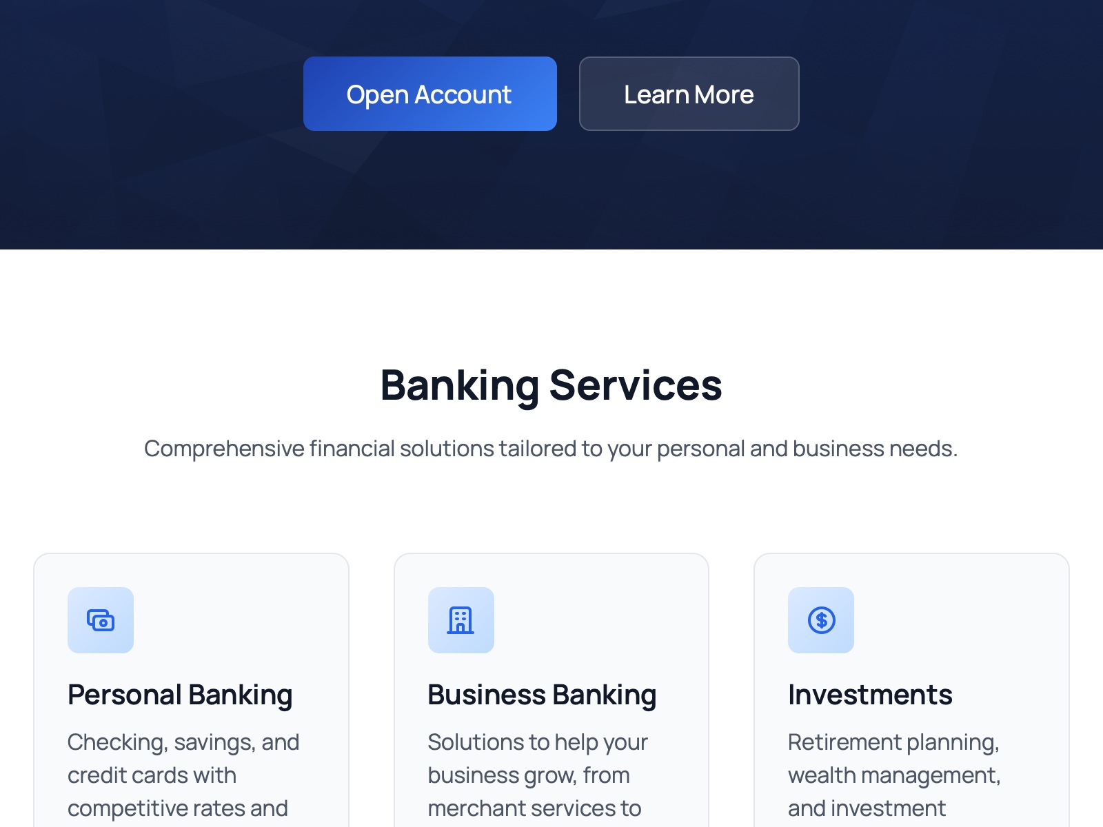 Preview for Secure Financial Services Interface