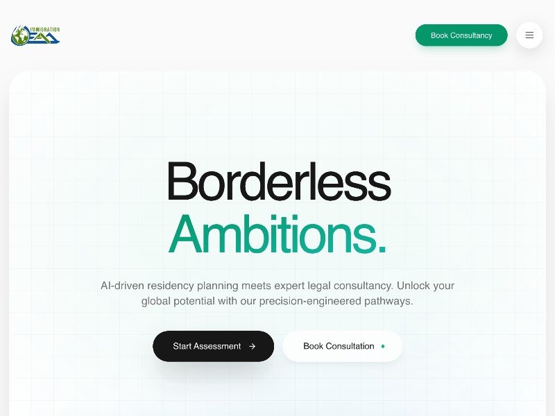 Preview for Immigration Services Landing Page Template