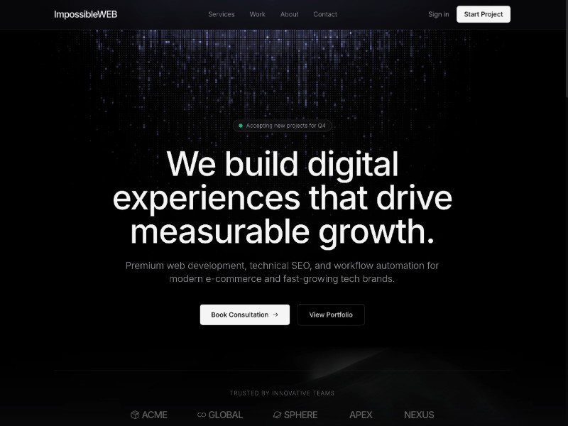 Preview for Digital Agency & Studio Landing Page Template