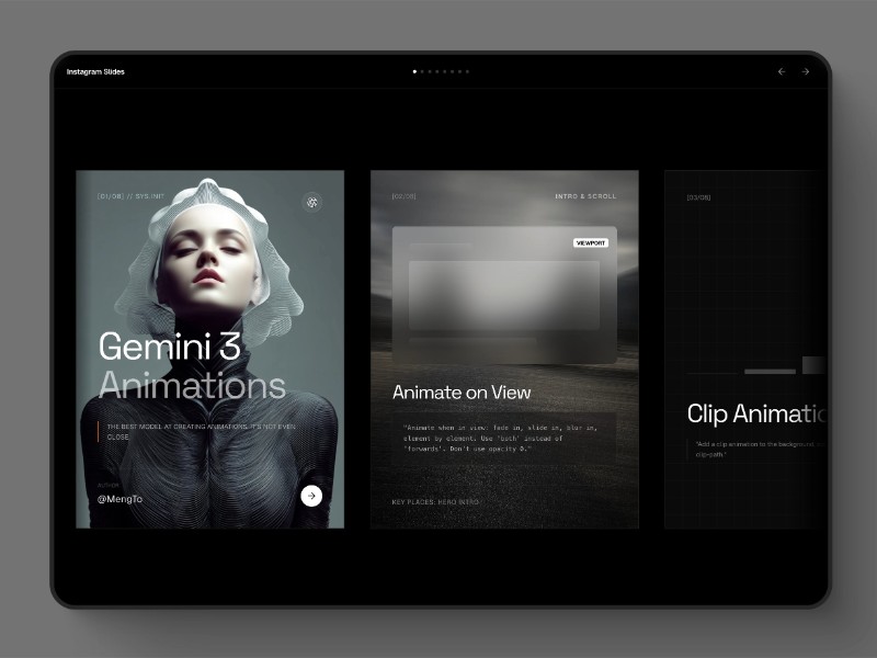 Preview for Gemini 3 Animations Landing Page Template