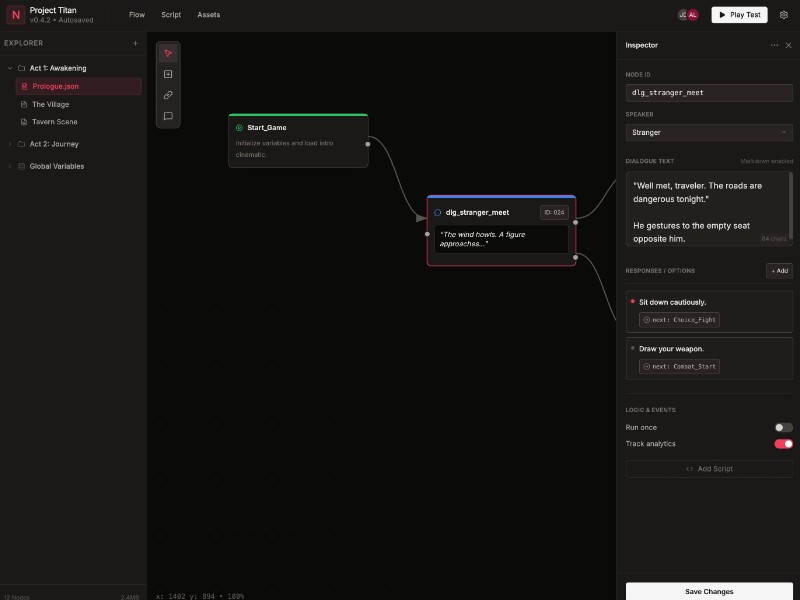 Preview for Narrative Weave Story Editor Template