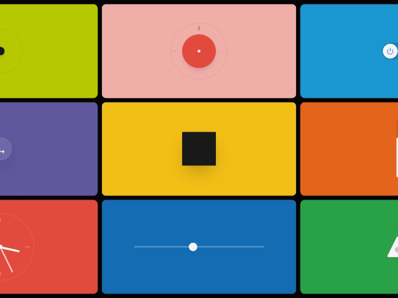 Preview for Interactive Kinetic UI Grid Template