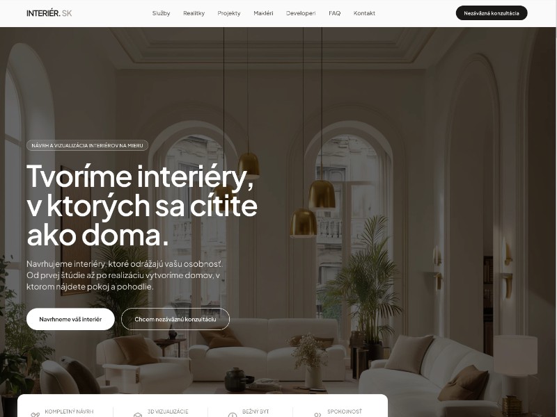 Preview for Interior Design Studio Landing Page Template
