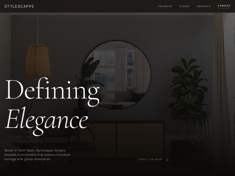 Preview for Interior Architecture Portfolio Landing Page Template