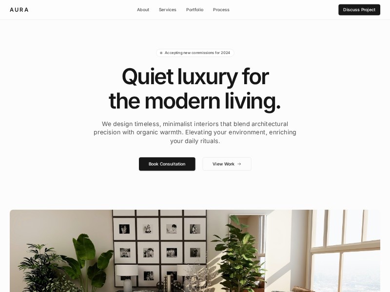 Preview for Interior Design Landing Page Template