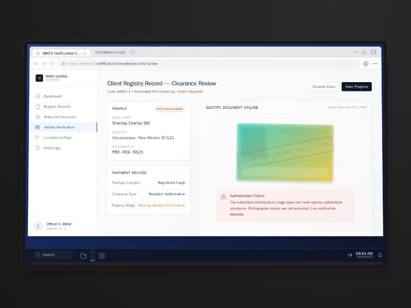 Preview for Internal Verification Console UI Template