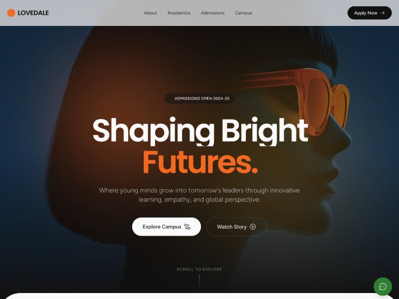 Preview for International School Landing Page Template
