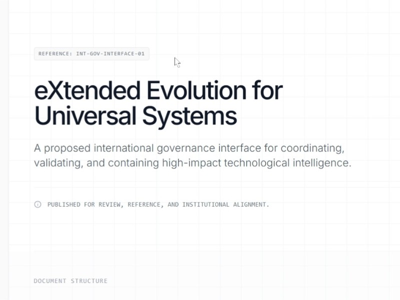 Preview for International Governance Interface Landing Page Template