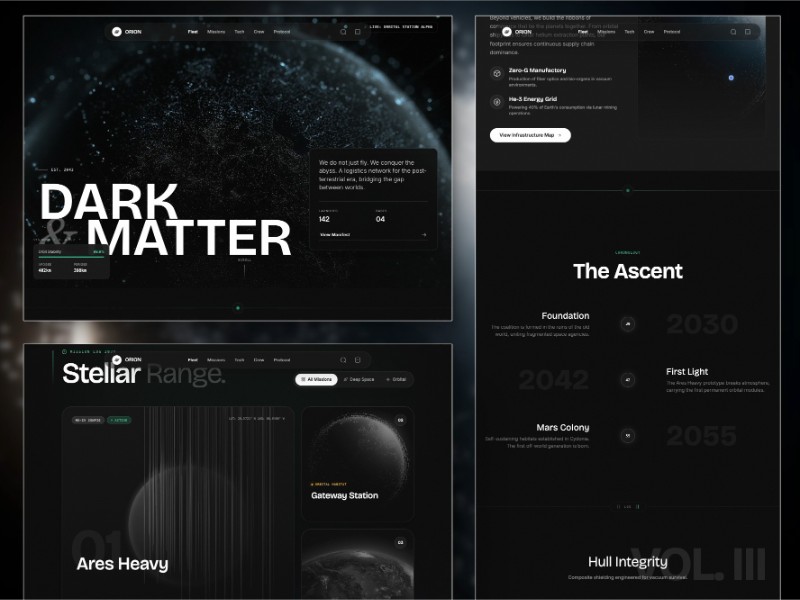 Preview for Interstellar Logistics Landing Page Template