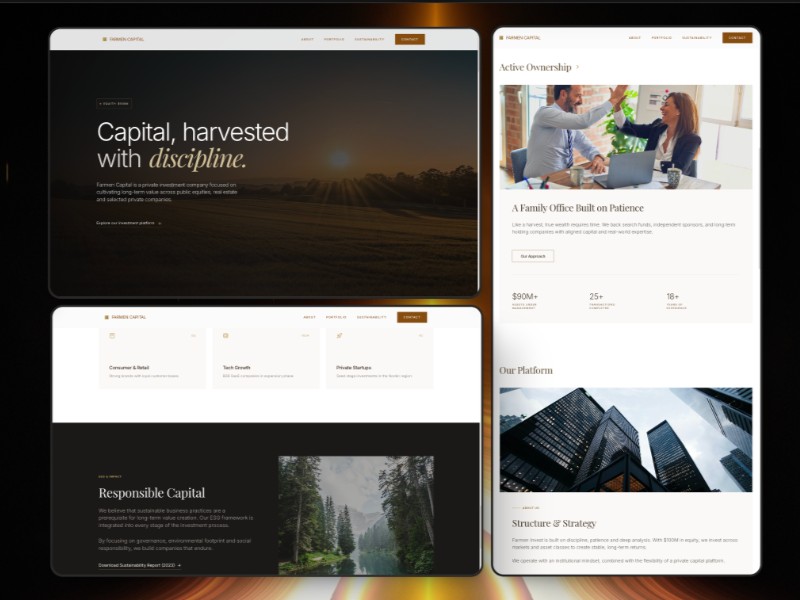 Preview for Investment Firm Website Template