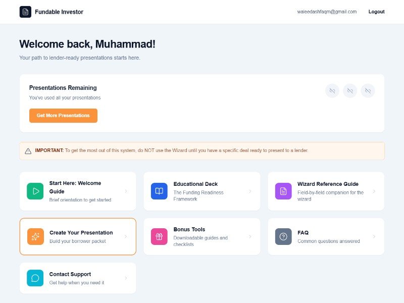Preview for Investor Dashboard Web App Template