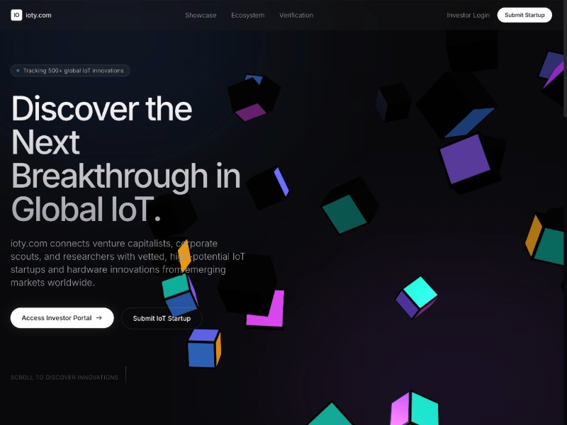 Preview for IoT Investor Showcase Landing Page Template