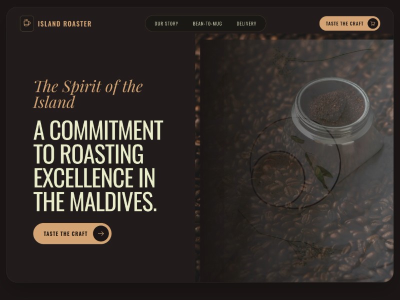 Preview for Coffee Roastery Landing Page Template