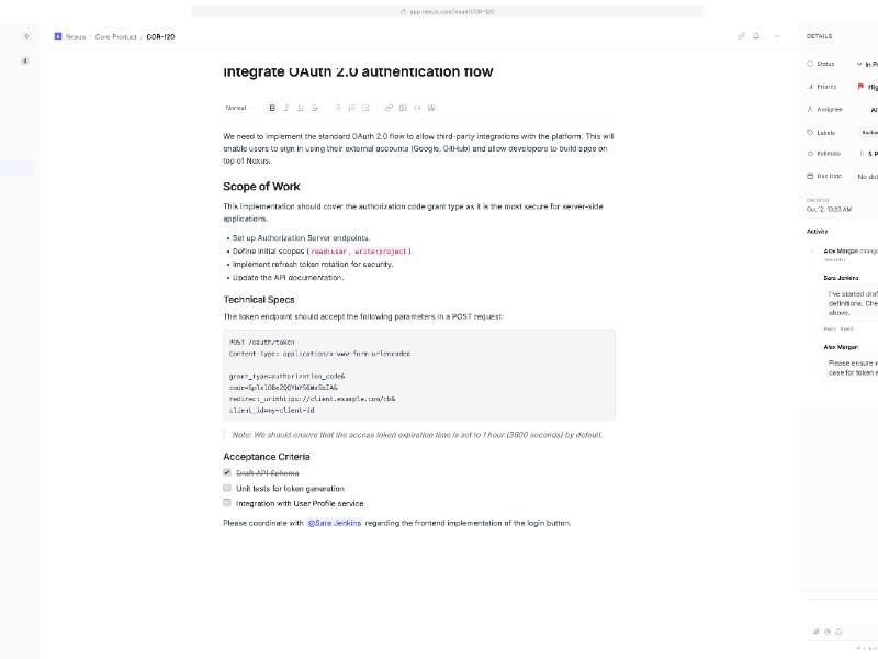 Preview for Project Management Board UI Template