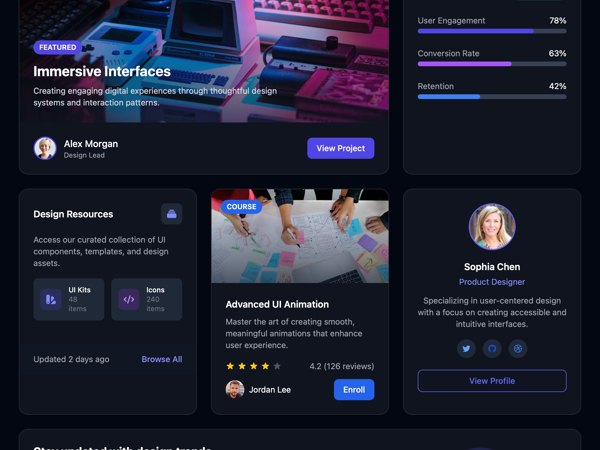 Preview for Modular Card-Based Grid Layout