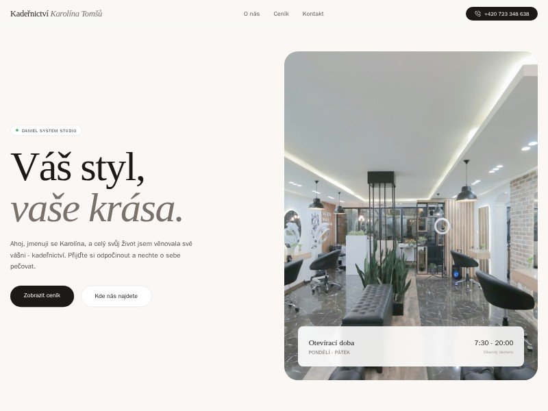 Preview for Hair Salon Landing Page Template