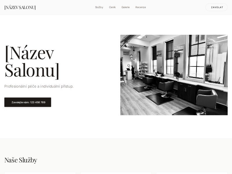 Preview for Hair Salon Landing Page Template