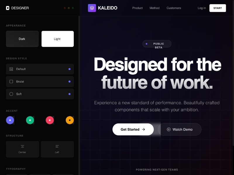 Preview for Kaleido SaaS Landing Page Template