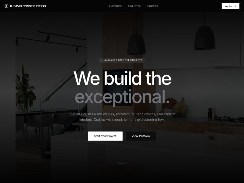 Preview for K. DAVID CONSTRUCTION