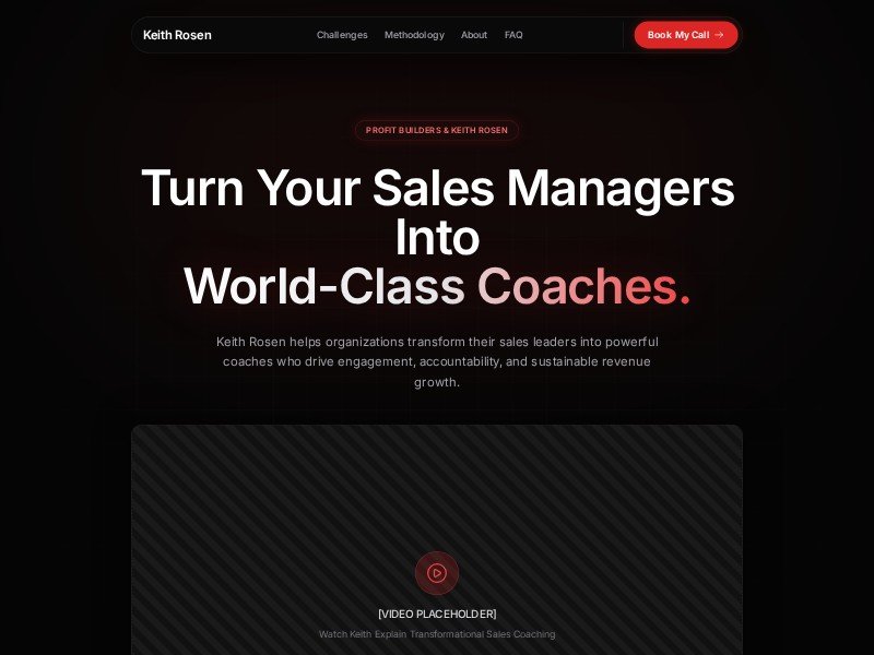 Preview for Sales Leadership Coaching by Keith