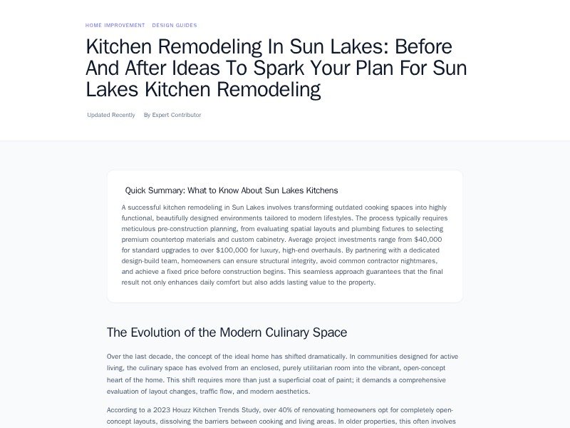 Preview for Kitchen Remodeling in Sun Lakes | Phoenix Home Remodeling 602-492-8205