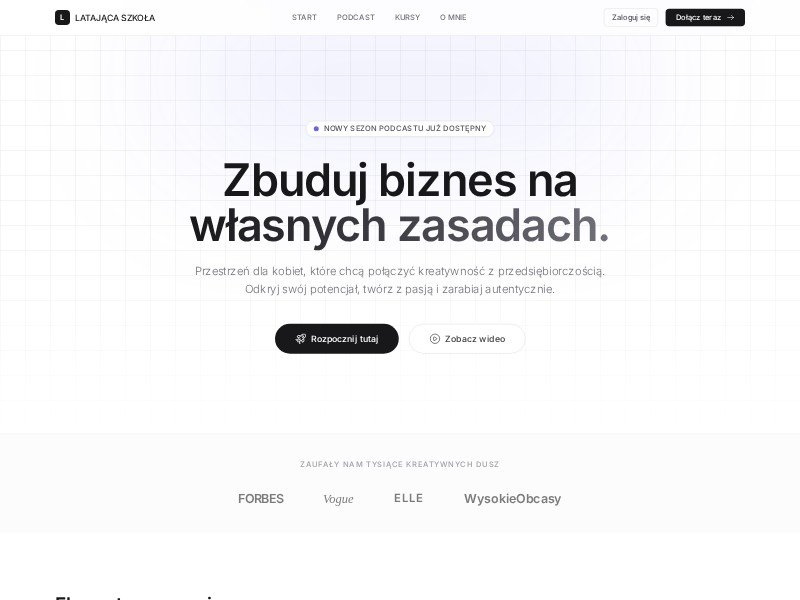 Preview for Kreatywna Przedsiębiorczość Landing Page Template