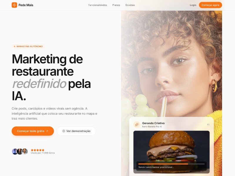 Preview for Pede Mais Restaurant Marketing Template