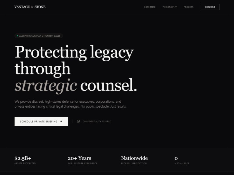 Preview for Elite Law Firm Landing Page Template