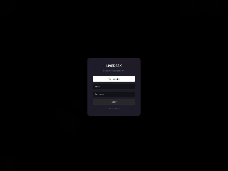 Preview for Isometric Workspace Launcher Web App Template