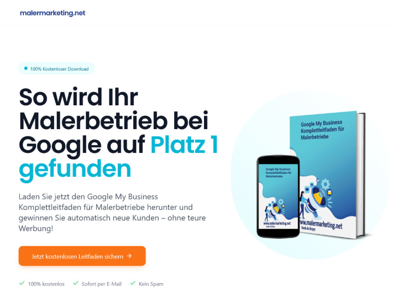 Preview for Google My Business Lead Magnet Landing Page Template
