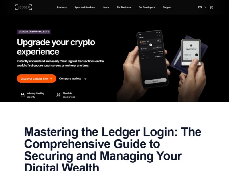 Preview for Ledger® Login | Getting Started™ with Ledger*