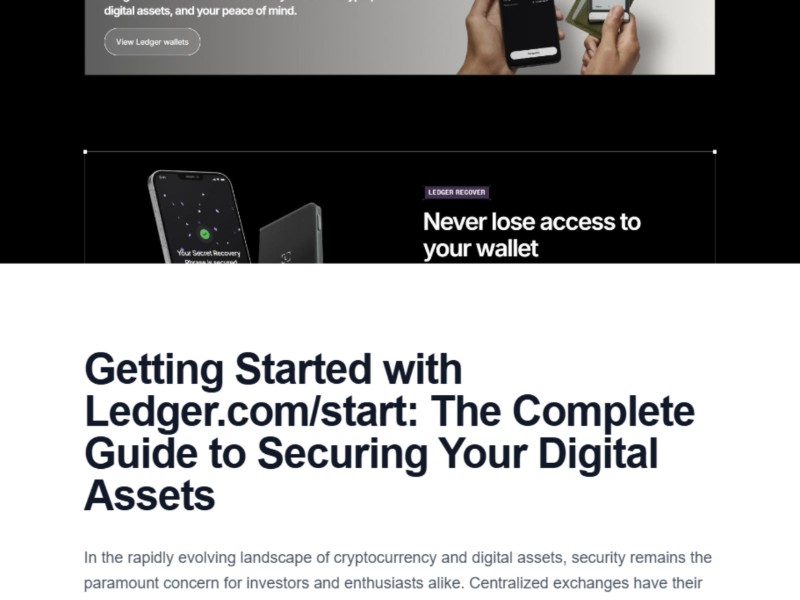 Preview for Ledger.com/start - Official Site | Ledger
