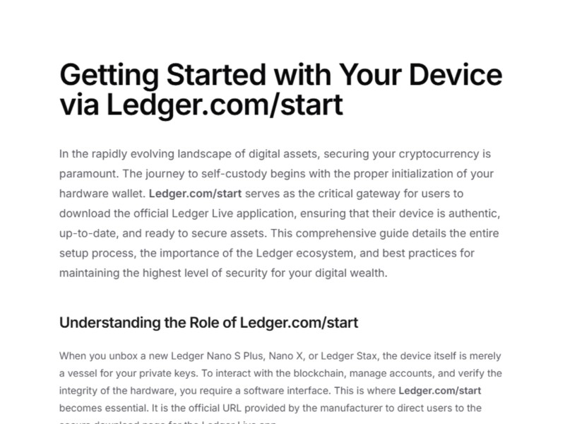 Preview for Ledger.com/Start® | Getting started — Ledger