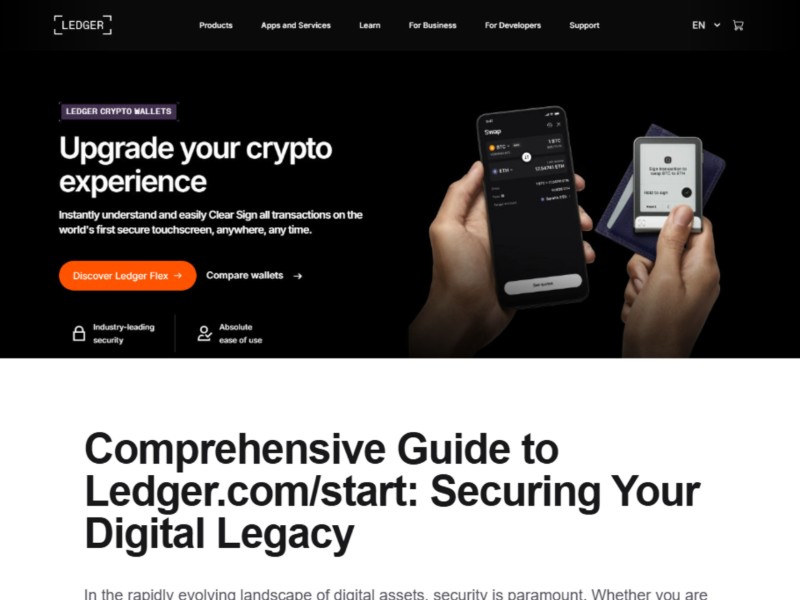 Preview for Official Site® | Ledger.com/Start® | Getting started®*