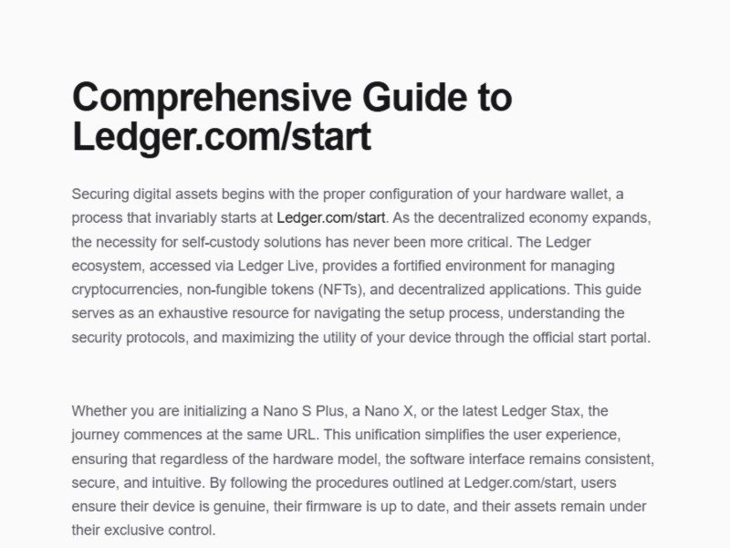 Preview for Ledger.com/Start® | Official Site | Getting Started®