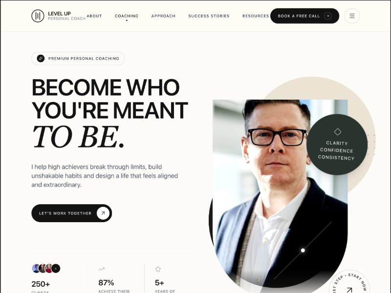 Preview for Premium Coaching Landing Page Template