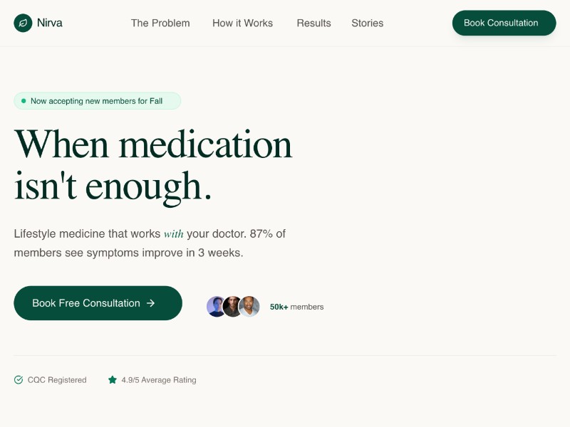 Preview for Lifestyle Medicine Landing Page Template