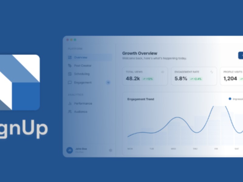 Preview for LignUp AI LinkedIn Growth Landing Page Template