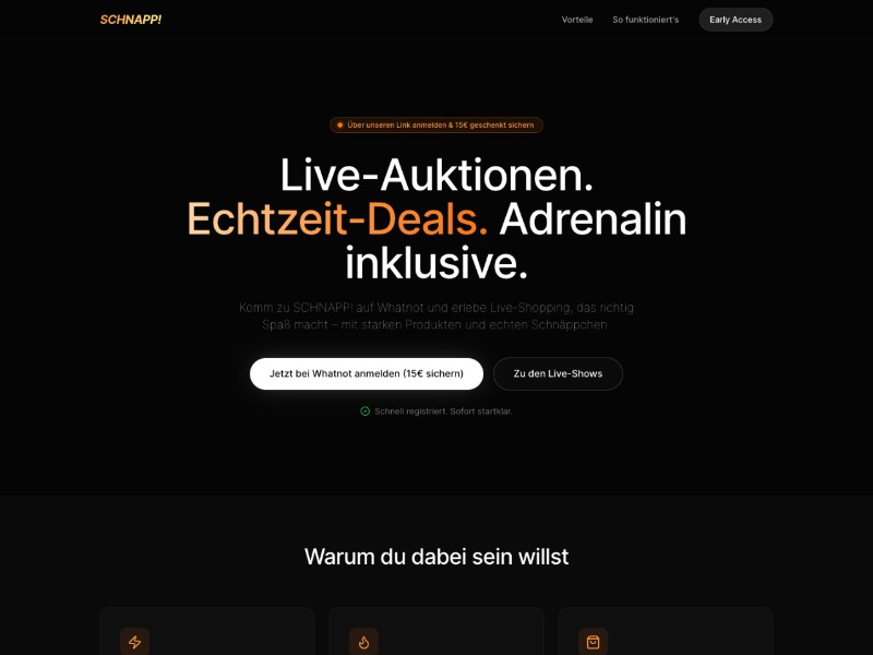 Preview for Live-Auktionen Landing Page Template
