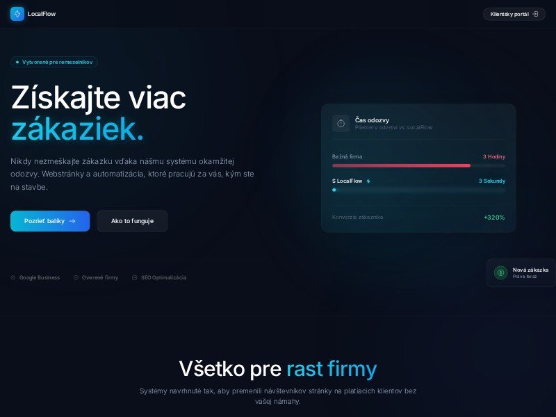Preview for LocalFlow Service Business Landing Page Template