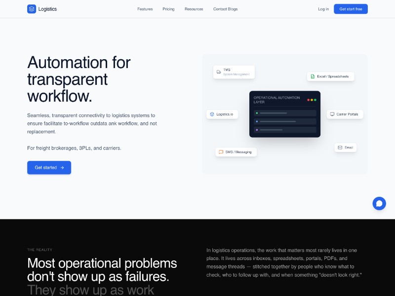 Preview for Logistics Automation Landing Page Template