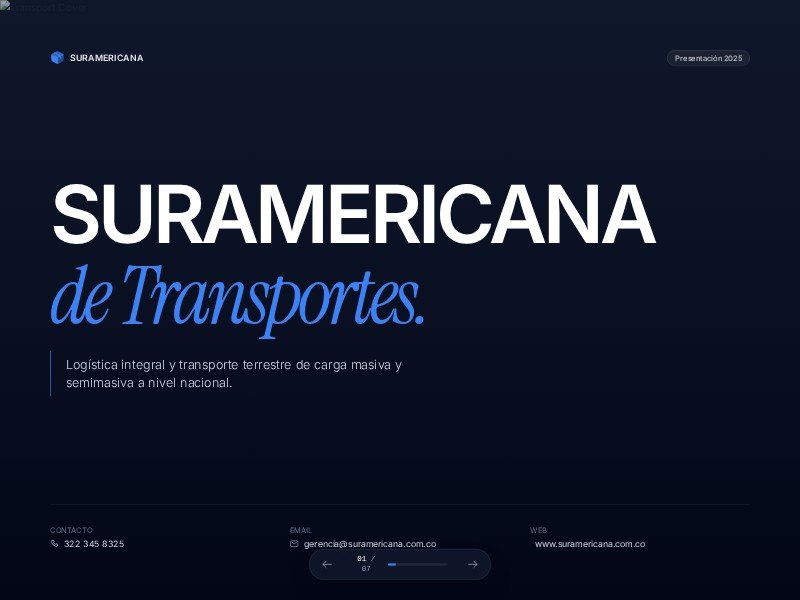 Preview for Suramericana Logistics Presentation Website Template