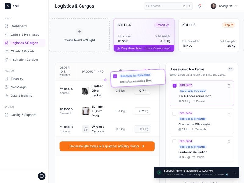 Preview for Logistics Dashboard Template